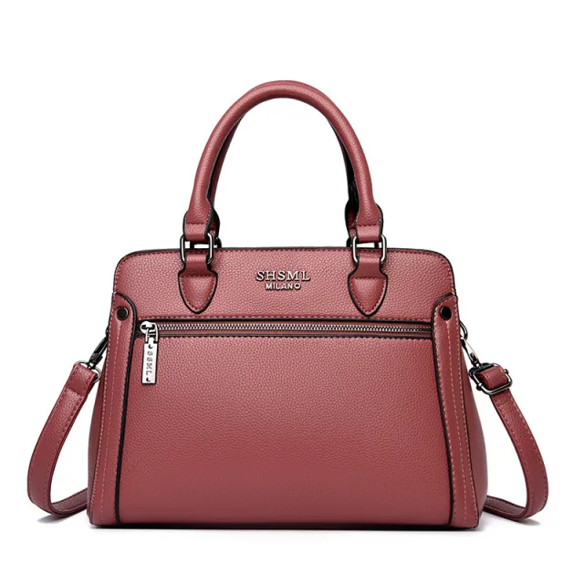 Hand held Large capacity One shoulder Diagonal Bag Pink - Shop at LoveMi