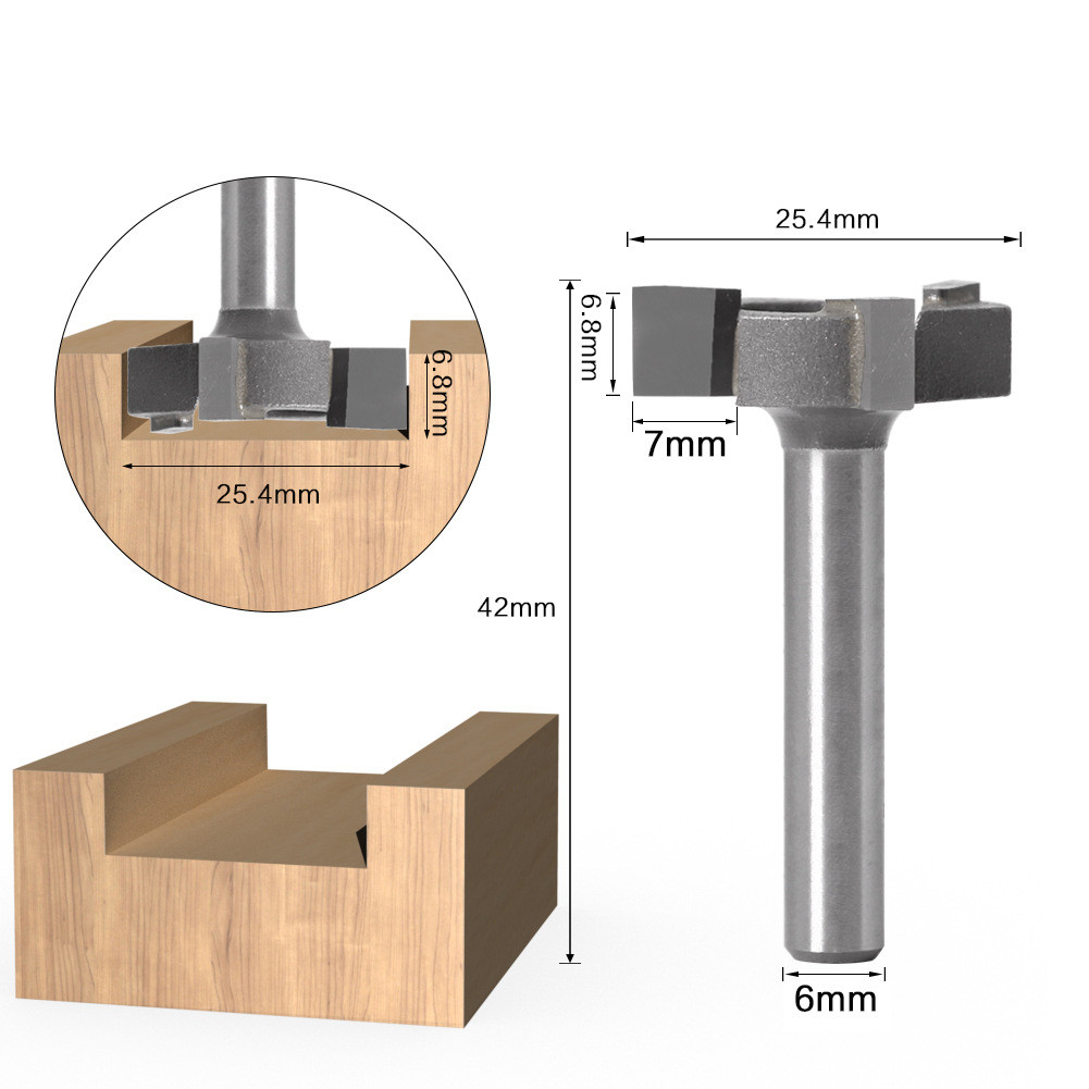 Title 6, Dreischneidiges T-Messer-Schlitzmesser