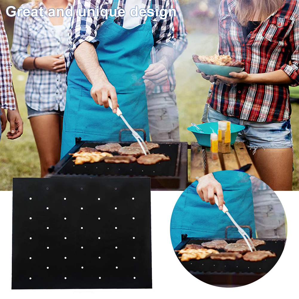 Title 1, Thickened BBQ Non-stick Barbecue Mat Barbecue M...