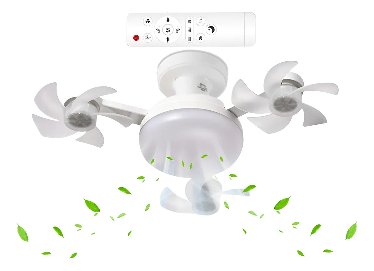 Adjustable LED Ceiling Light, 3-level Dimming, 4bar3-piece Lampshade, White, 50bar60Hz, 11.43 Cm Diameter, Plastic Material.