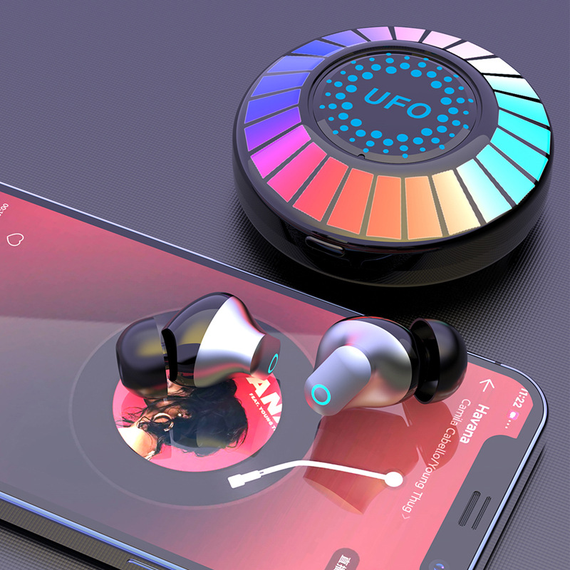Colorful RGB Light Effect F9 Bluetooth Earphones - Image 4