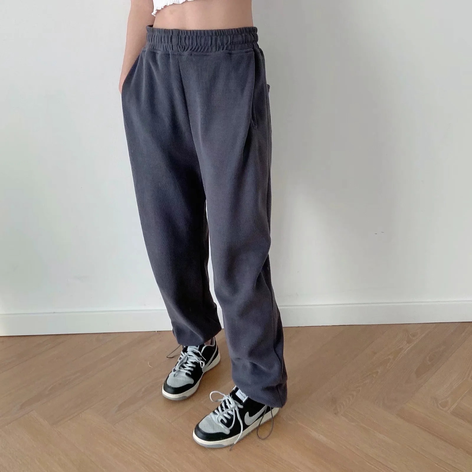 European And American Style Spring And Autumn New Letter Embroidery Sports Pants Women