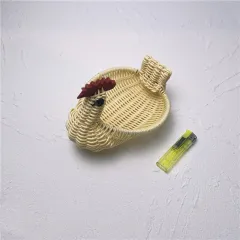 Wicker Woven Basket Bamboo Basket Rattan Woven Bamboo Basket Ornaments Storage Basket - Chicken Basket - View 1