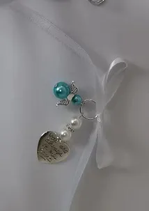 Bow Knot Pearl Love Photo Pendant Gem Holder Wings Photo Frame Accessory - Shop at LoveMi