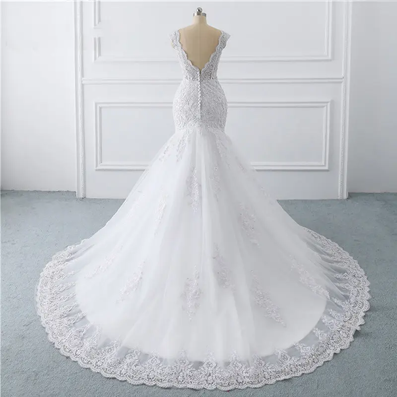 Mermaid Light Wedding Dress Sexy Trailing Luxury
