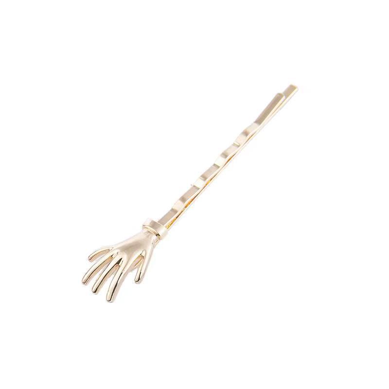 Metal Skull Hand Hair Clips For Women Fashion Gold - Shop at LoveMi