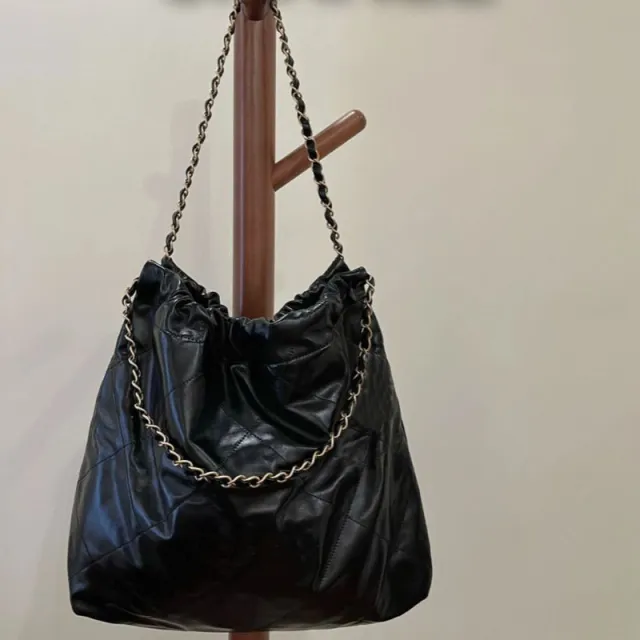 Garbage Bag Tote Bag Large Capacity Shoulder Black - Shop at LoveMi