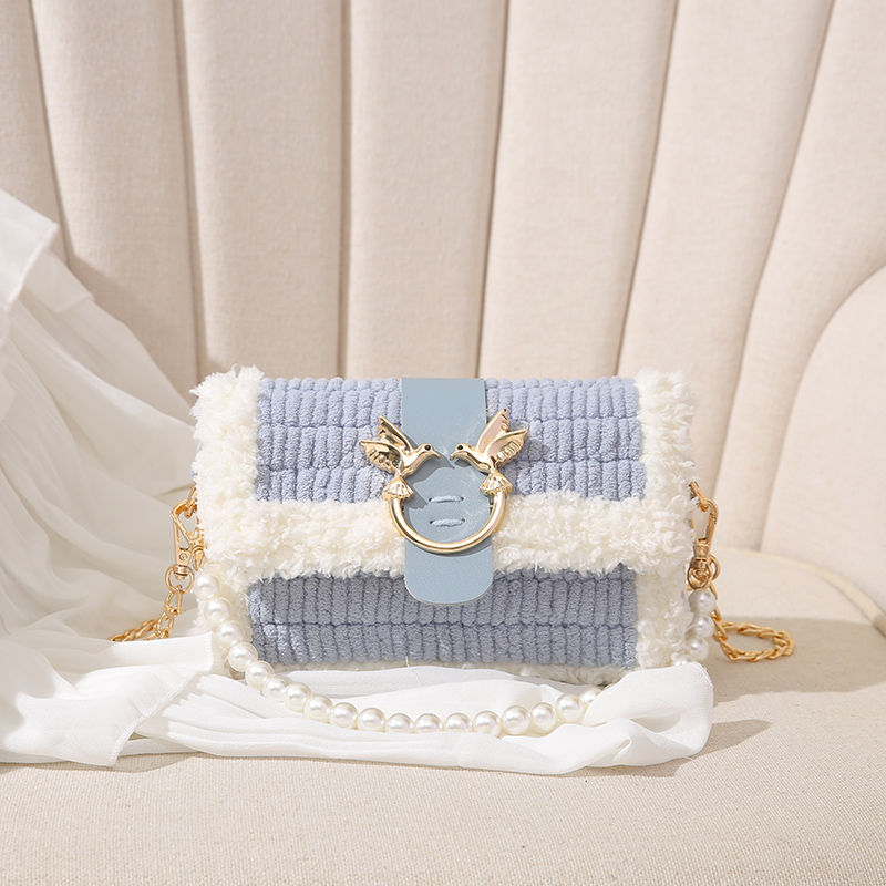 DIY Hand-knitted Plush Hand-sewn Material Bag