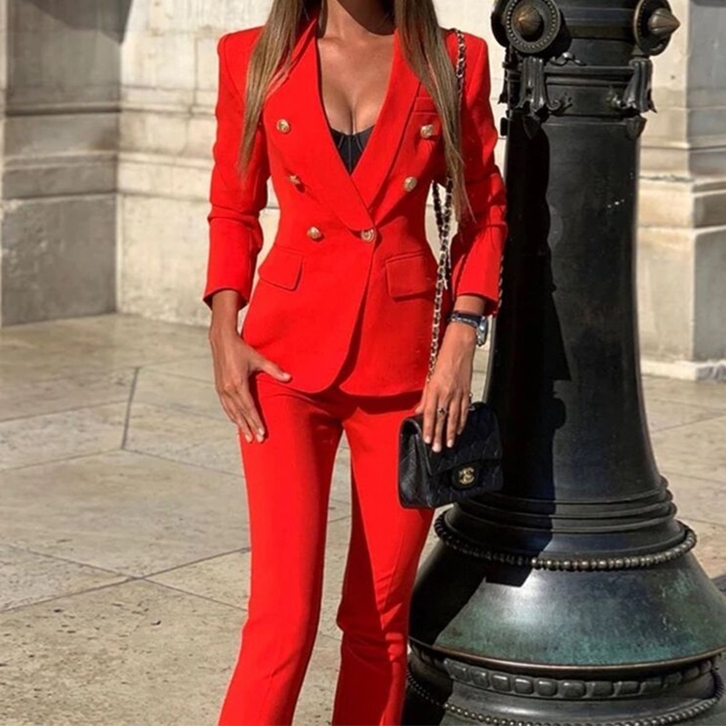 Women's Cross-border Fashion Solid Color Casual Suit