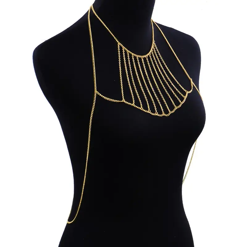 Golden Chain Tassel Chest Chain Sexy Beach