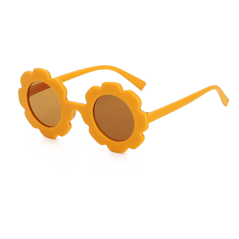 Children's Cute Sunflower Round Frame Sunglasses - Image 9
