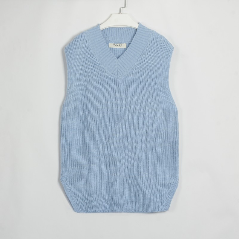 Title 3, Knitted Waistcoat Vest Mid-length Sweater