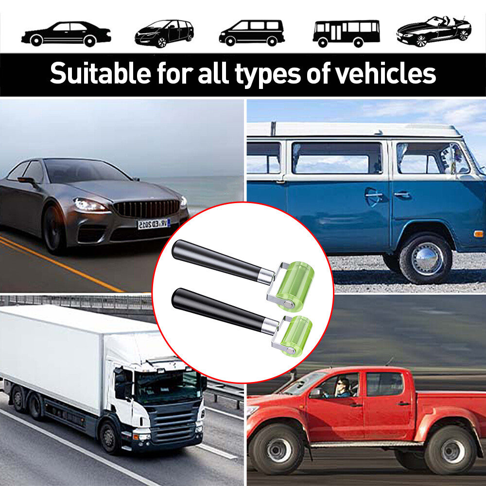 2PCS Car Sound Deadening Roller Wallpaper Roller Tool Rubber Seam Roller