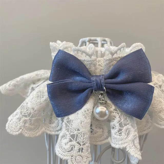 Cat Scarf Pet Jewelry Bell Bow Blue - Shop at LoveMi