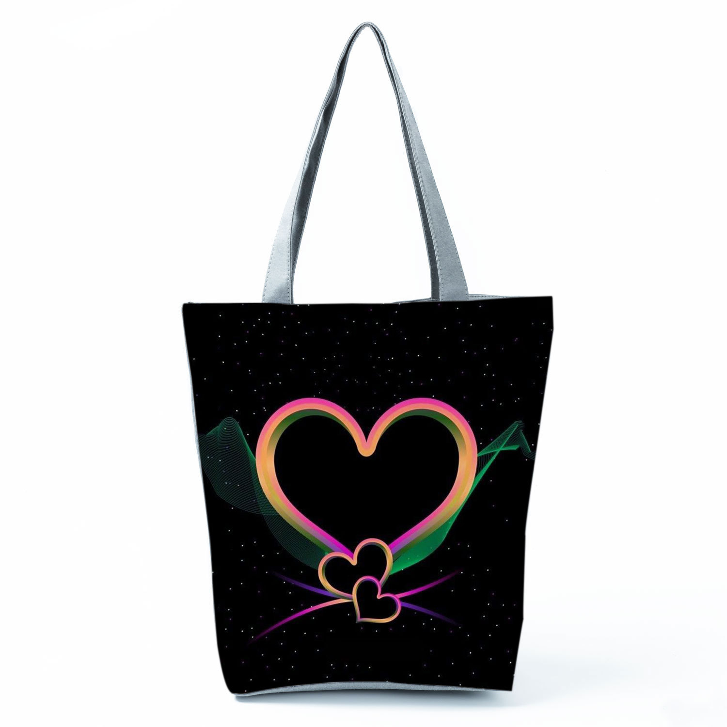 Title 7, Bolsa de ombro casual com estampa Rainbow Engli...