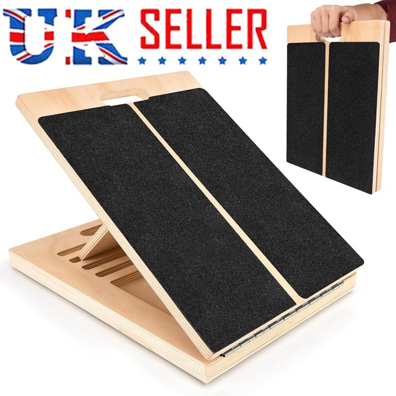 Wooden Slant Board Calf Stretcher Folded For Yoga Workout Incline — image 10