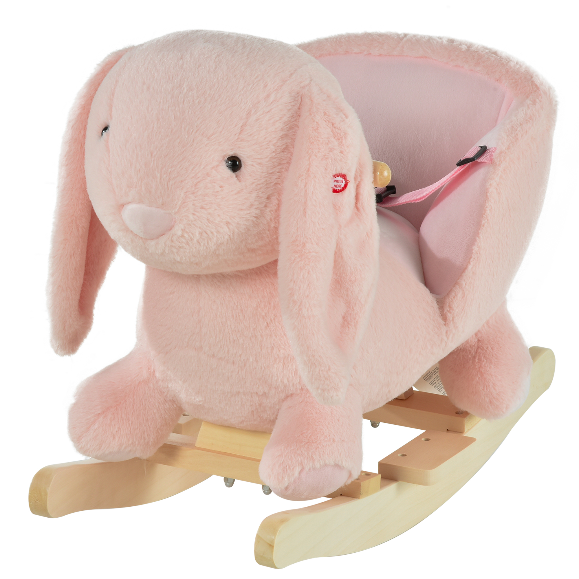 Children's Rocking Horse, Plush Donkey Shaped Riding Chair, With Sound Effects — image 2