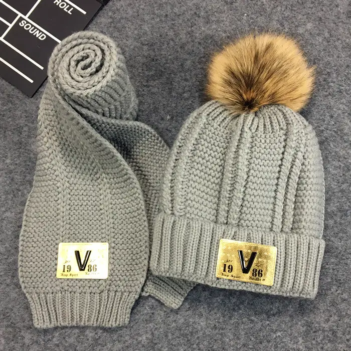 Children's Hat And Scarf Two-piece Autumn And Winter