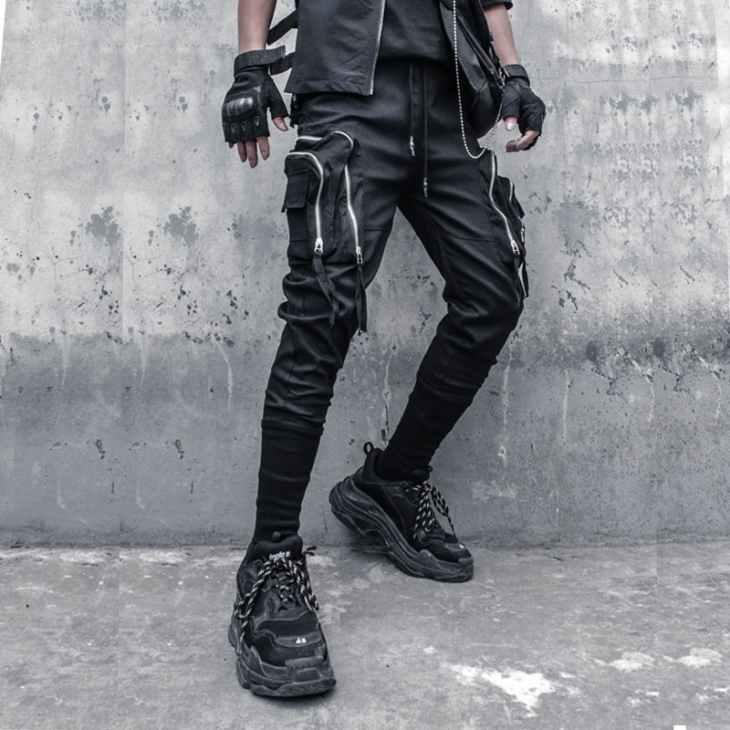 High Street Zipper Three-dimensional Big Pocket Cargo Pants