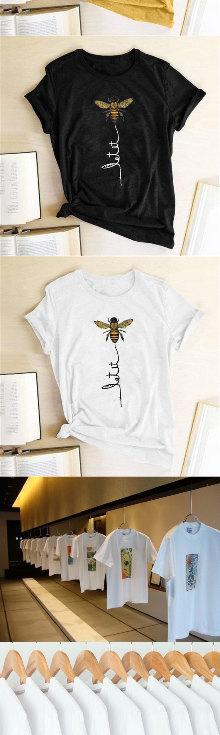 Title 4, The Bee T-shir Prining New Summer Urmeric Ms Sh...