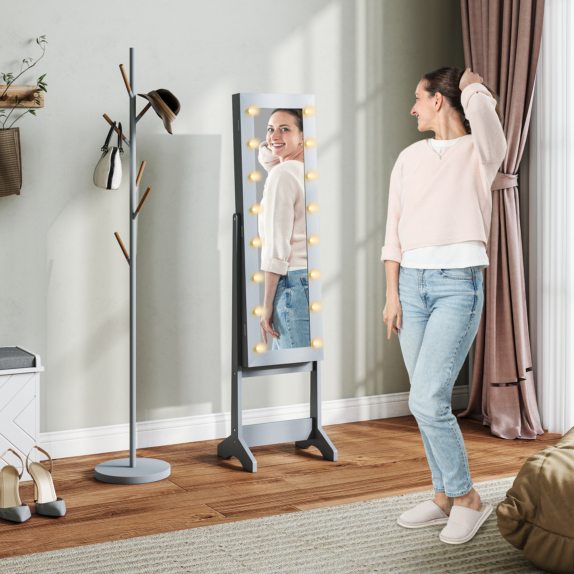 Independent Mirror Jewelry Storage Cabinet — image 12
