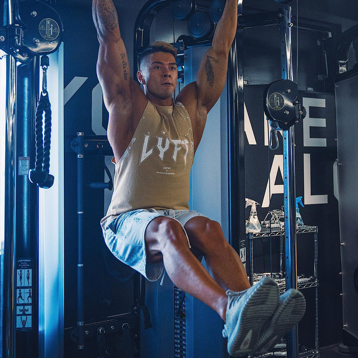 Muscle Fitness Brother Shorts Splashed Cotton Loose Sports