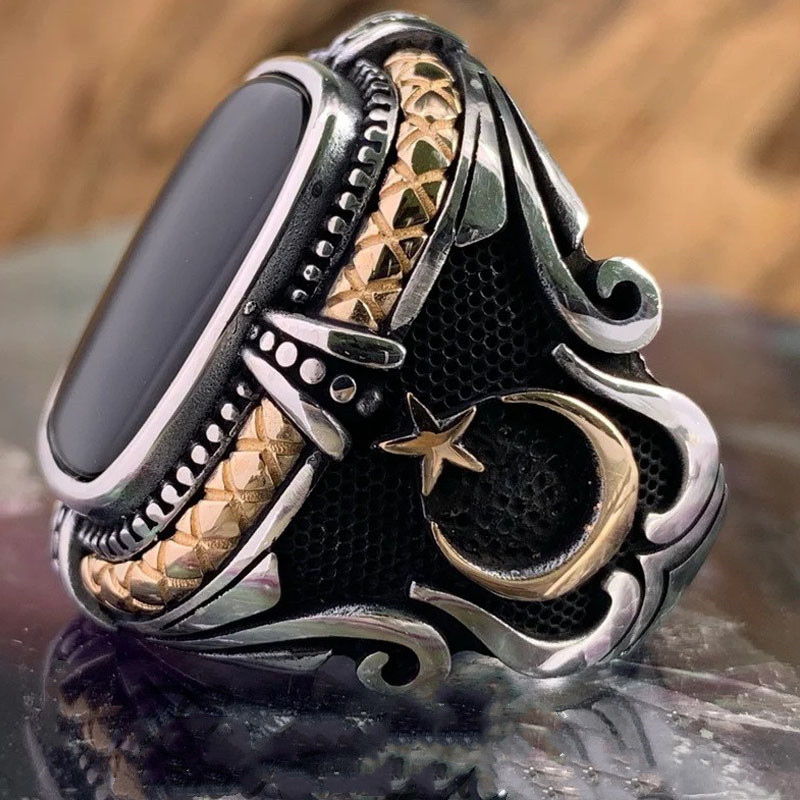 Mysterious Totem Pattern Men's Atmospheric Ring