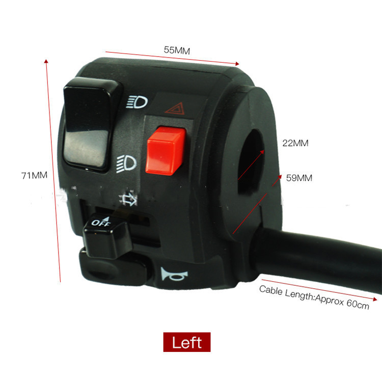 Motorcycle Parts Modified Switch Headlight Turn Start Double Flashing Switch — foto 6