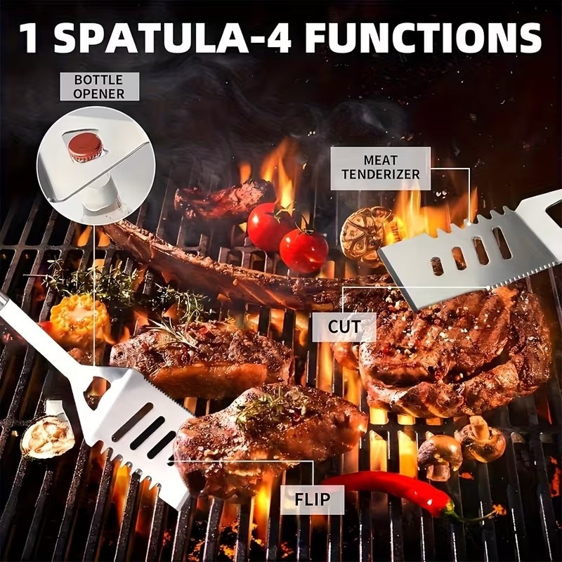 14X Stainless Steel BBQ Barbecue Tool Set Outdoor Grilling