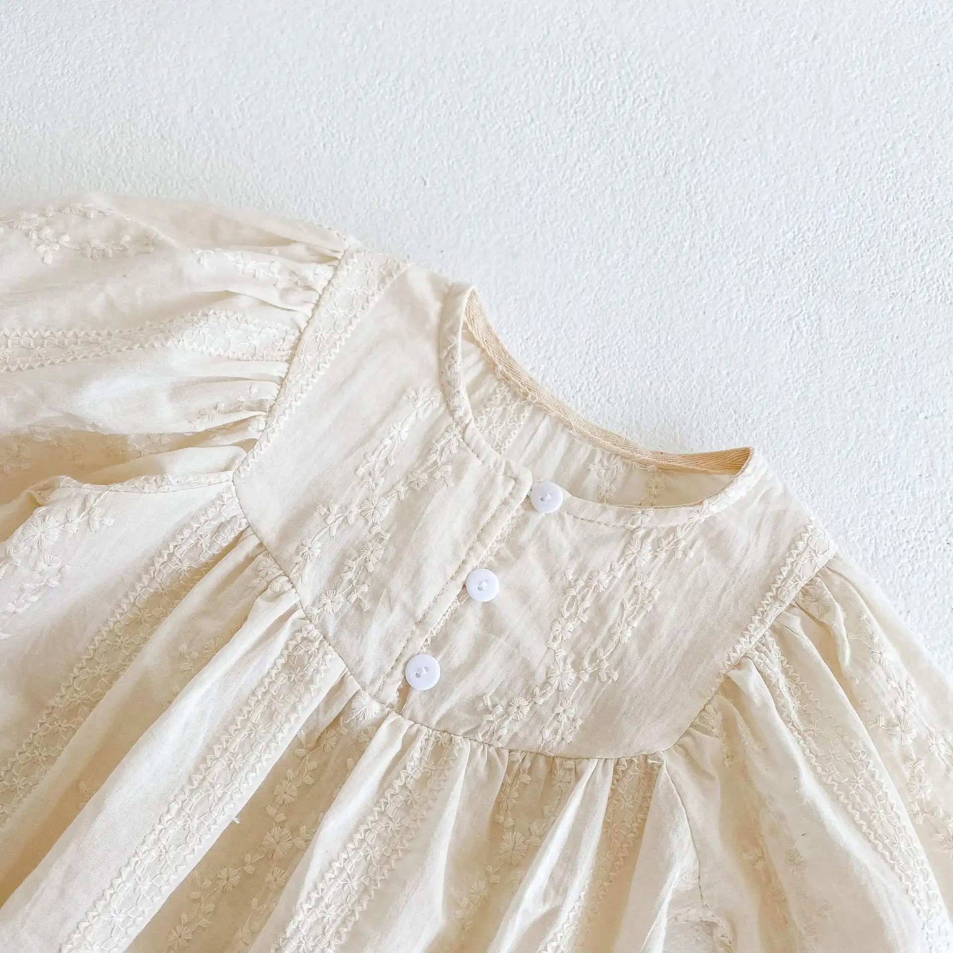 Jacquard Crew Neck Long Sleeve Romper