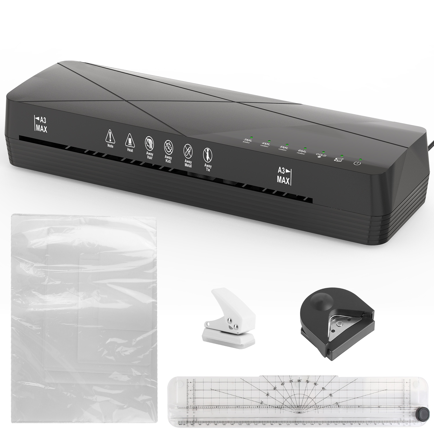 1Pc 13Inch Laminator Machine Hot And Cold Mode A4 Personal Thermal Laminator With ABS Function 60S Warm Up Time 30Mins Auto Off For Home Office School Business