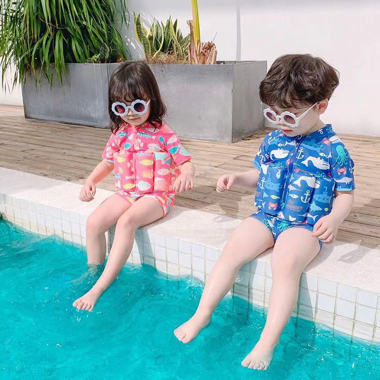 Title 4, Cartoon Boxer Cute Childrens Buoyancy Swimsuit...