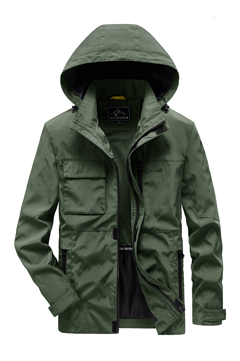 Spring And Autumn Loose Outdoor Multi-pocket Windbreaker