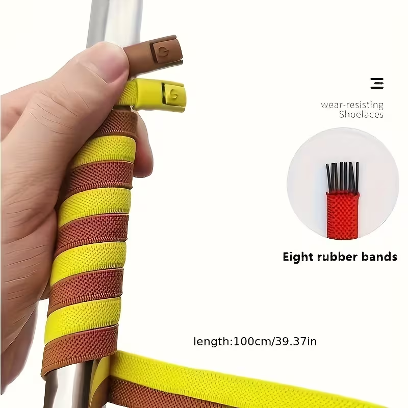 Stretch No Tie Shoelaces  Magnetic No Tie Shoelaces Magnetic Shoe Strings,Shoelaces Magnetic Lock Flat Elastic No Tie For Easy Fastening