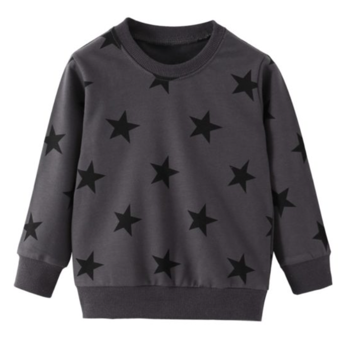 كنزة أطفال من القماش القطيفي بأكمام طويلة