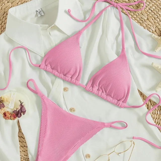 Factory Women's Sexy Small Rib Bikini Tie Bikini Set Two Piece Swimsuit Beach Wear Style7 L - Shop at LoveMi
