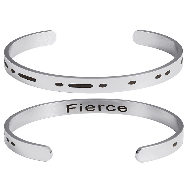 Euramerican Morse Password Letter Bracelet New