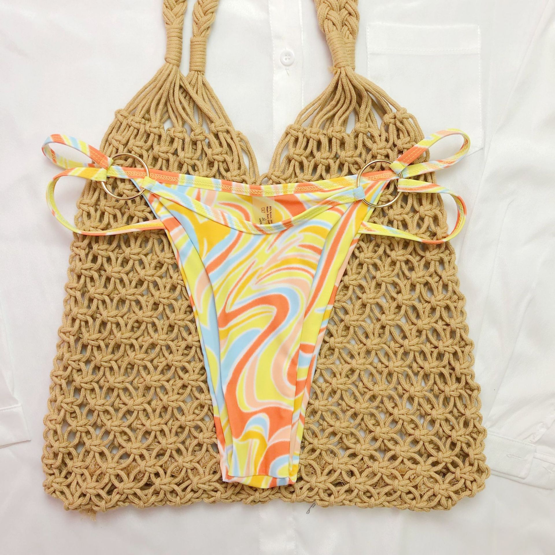 Swimwear Color Printing Three-piece Set - Image 4