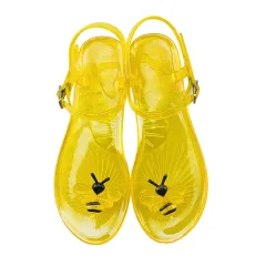 Women's Non-slip Soft Bottom Jelly Sandals Pineapple Beach - Yellow - View 1