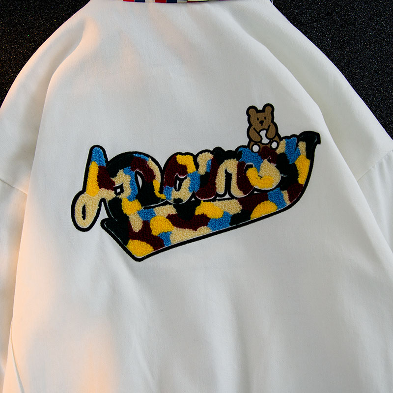 Niche Color Plaid Lapel Baseball Uniform For Men And Women