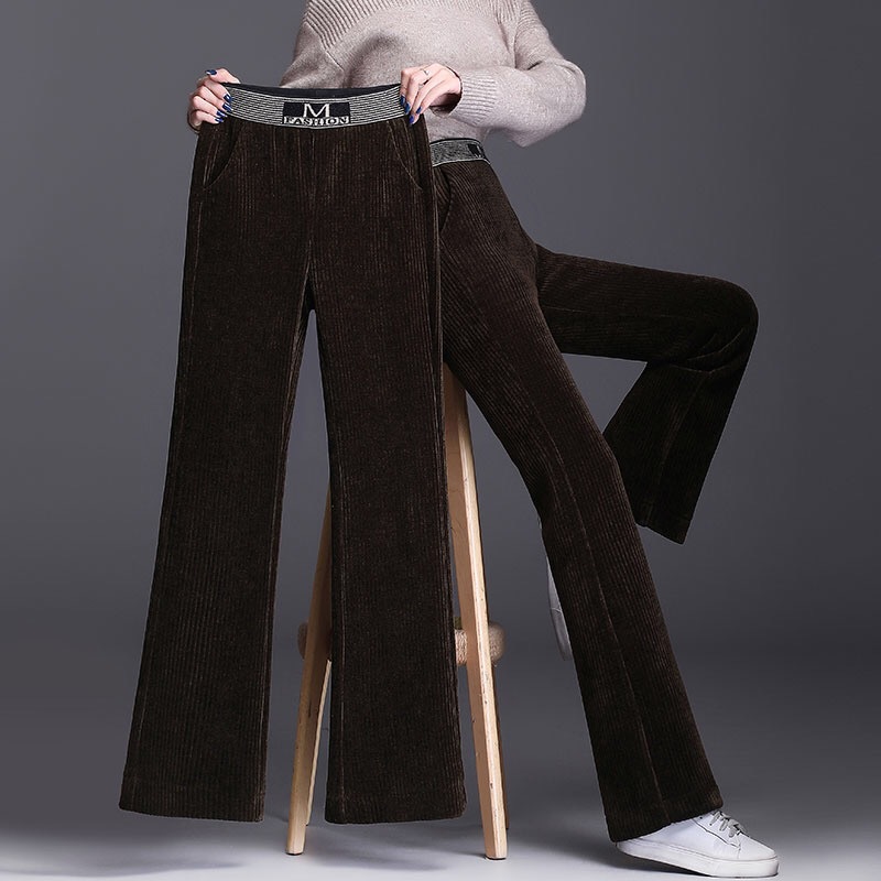 Title 7, Corduroy Wide-leg Pants Padded Corduroy High Waist