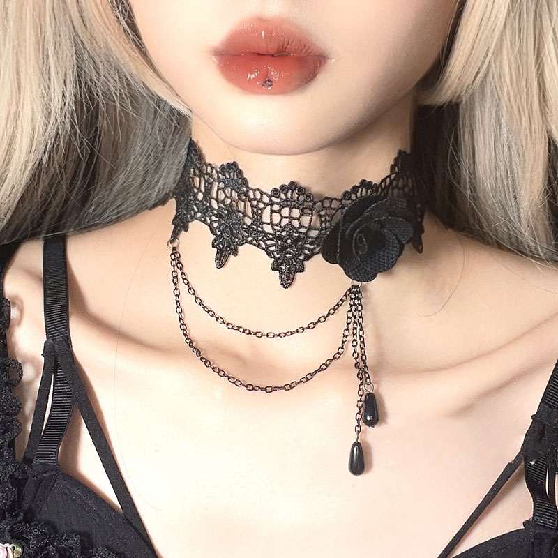Choker Rose Gothique — vue 2