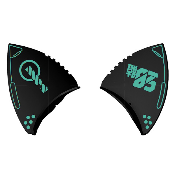 Cat ears black cyan