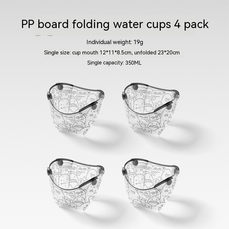 Four Pack Folding Water Cup