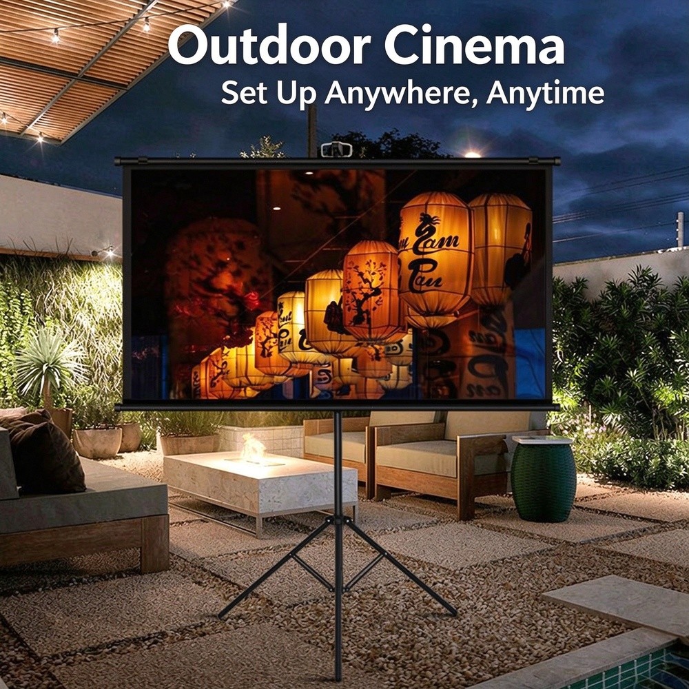 Tripod Projector Screen With Stand 1 00 Inch 4K HD 16 9 Home Cinema Portable — image 4