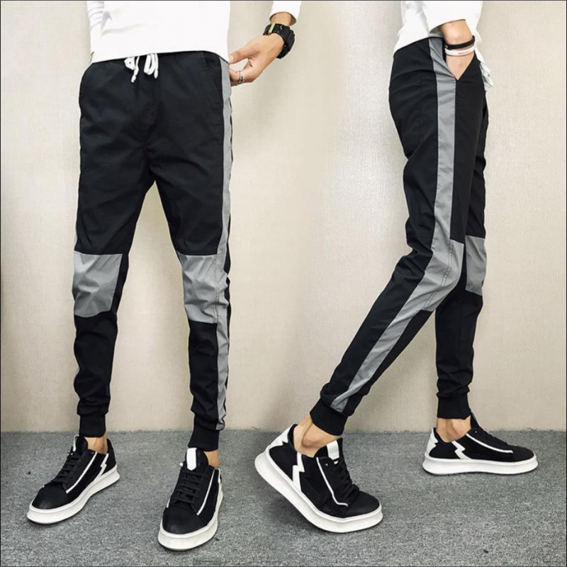 Title 4, Mens Casual Stitching Gradient All Match Pants...