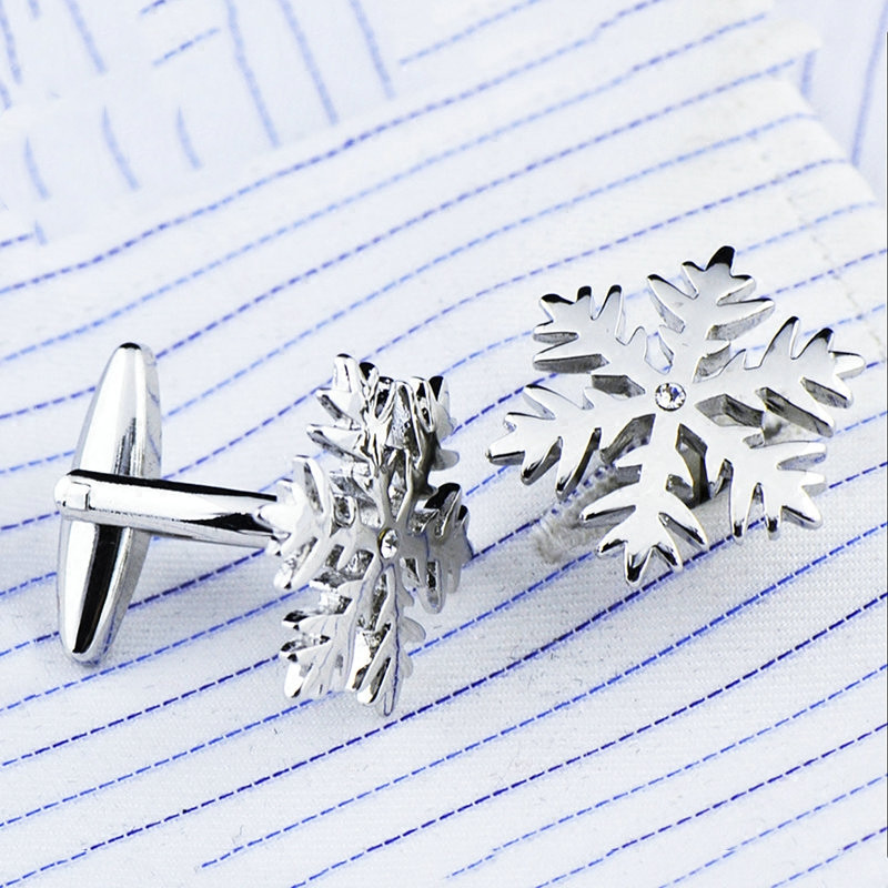 Snowflake French Cufflinks, picture 3 of 5