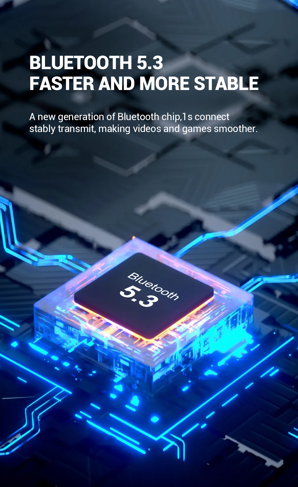 OWS Open-ear Headphones, 5.3 Wireless Earbuds, High-fidelity Stereo Wireless Headphones, 8-hour Playtime Sports Earbuds, With LED Digital Battery Display Charging Case, Perfect For Work, Workouts