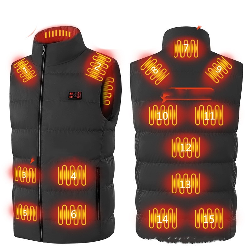 Title 4, Zone 15 zelfverwarmend vest met digitale displa...