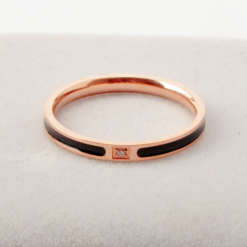 Titanium Steel Diamond Ring